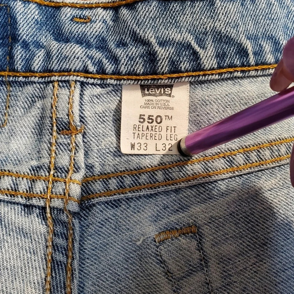 5. 1995 ~Vintage Levi's 💙 550 ~ 33 x 32 ~ September ~ - Picture 7 of 16